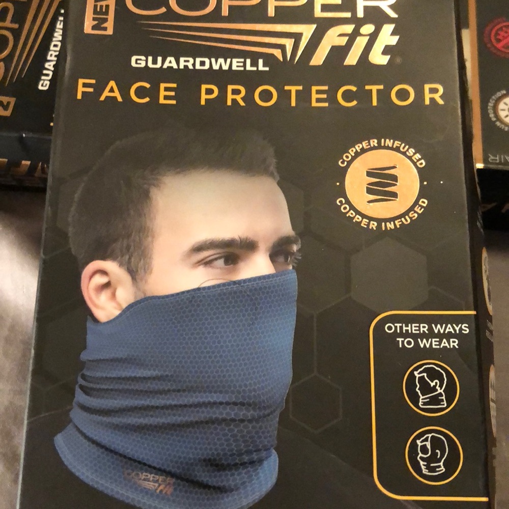 Brand new copper fit face protector